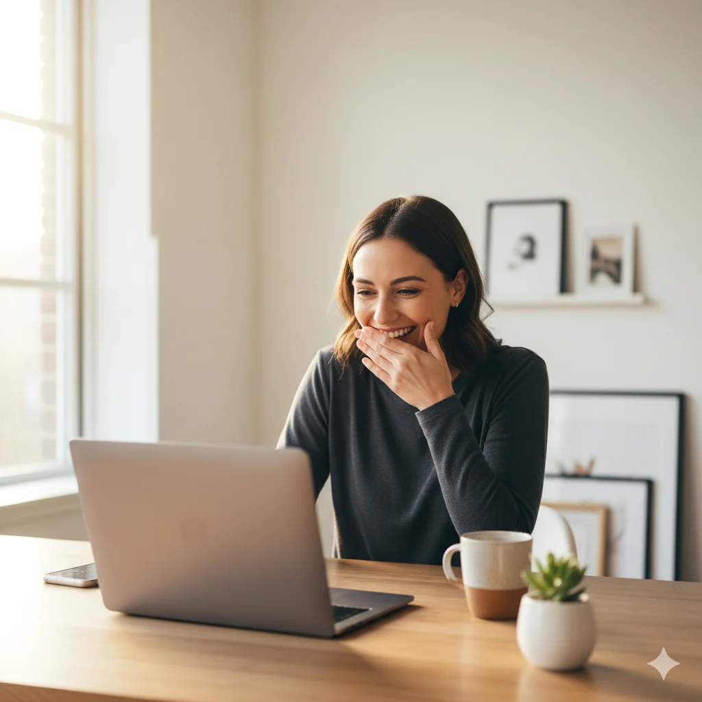 Девушка празднует победу на мосту на закате — момент триумфа